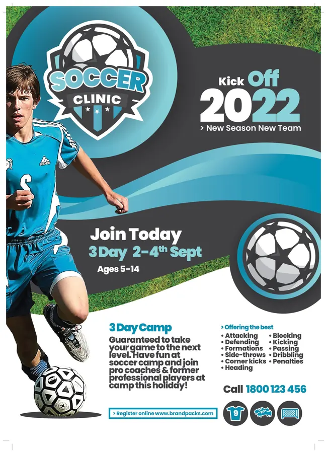 Flyers de campus y eventos deportivos